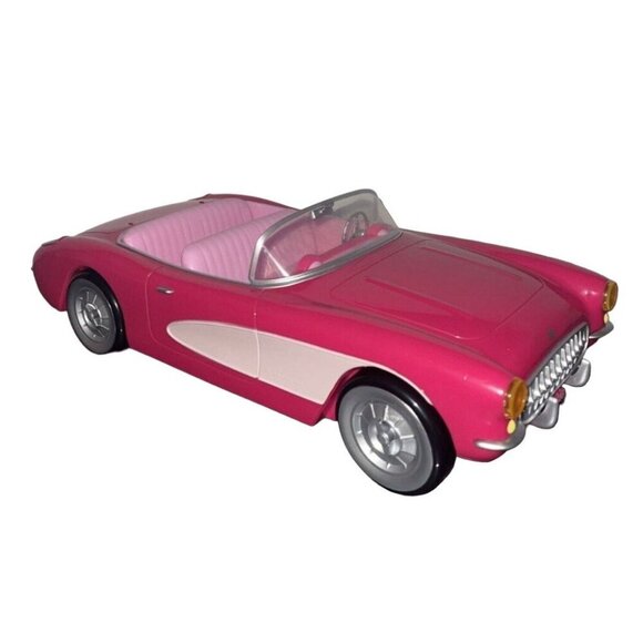 Barbie Movie Doll and AMC Collectible Pink Corvette Convertible Popcorn Car Tub - Picture 5 of 6